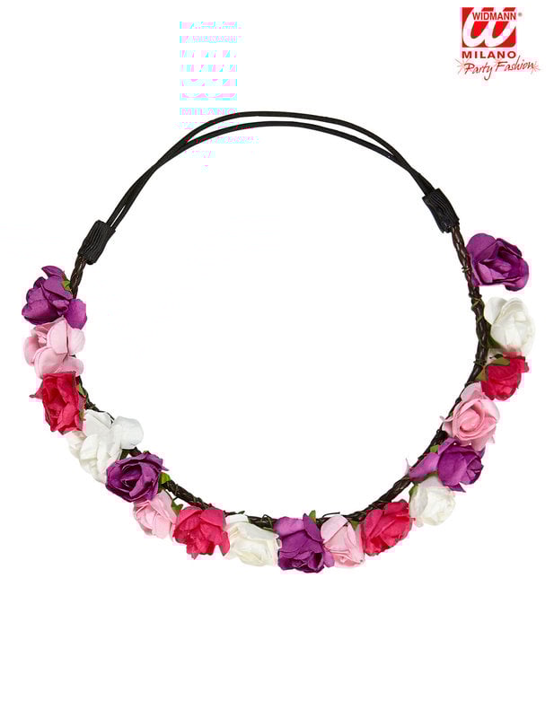 Vue d'ensemble de la couronne fleurs pastels femme