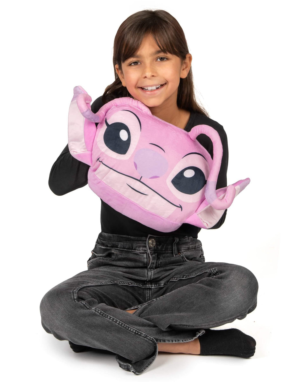 Coussin cocooning en forme de tête Angel Lilo & Stitch™ pour enfant rose