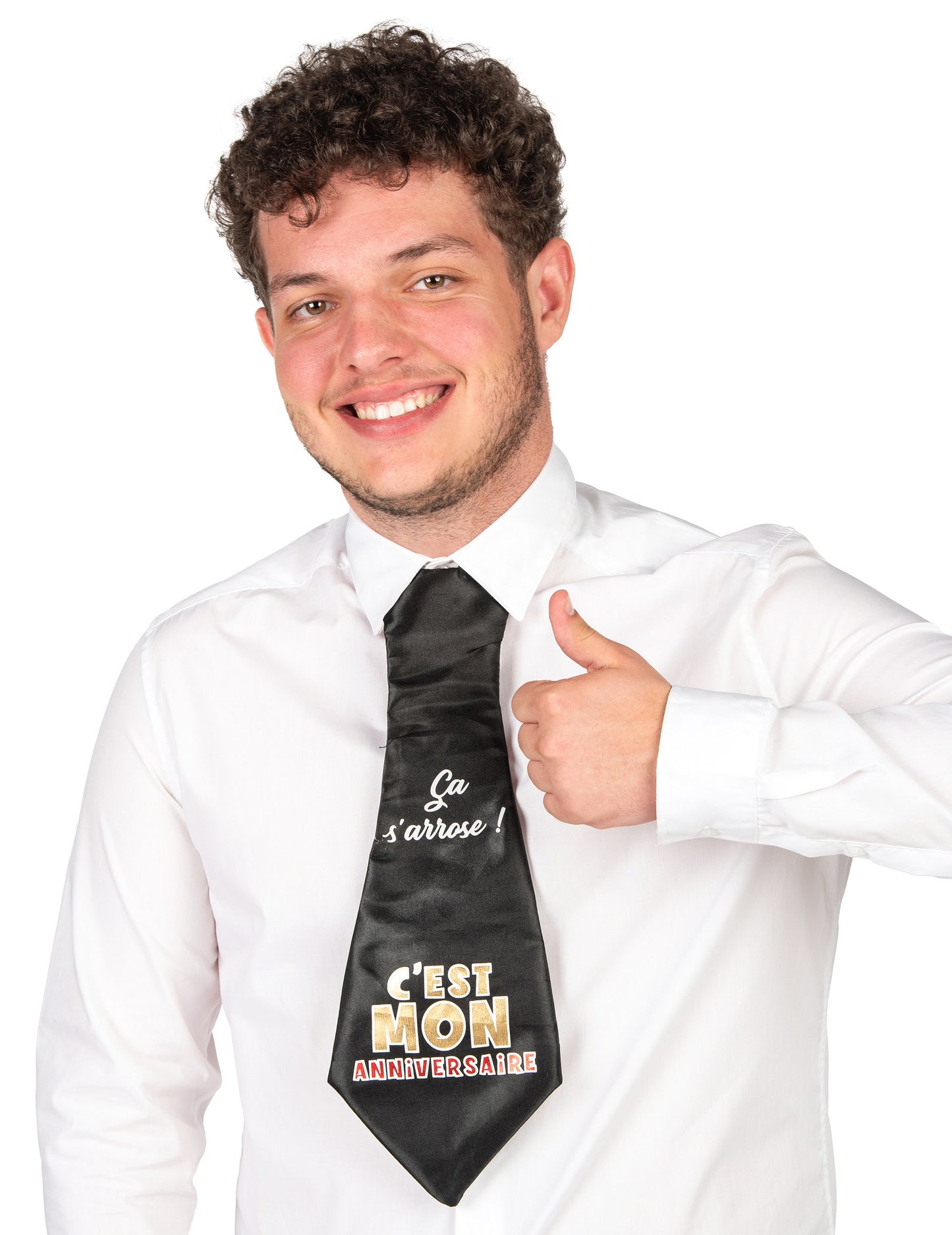 Felnőtt születésnapi vicces nyakkendő fekete szöveggel: Ez az én születésnapom