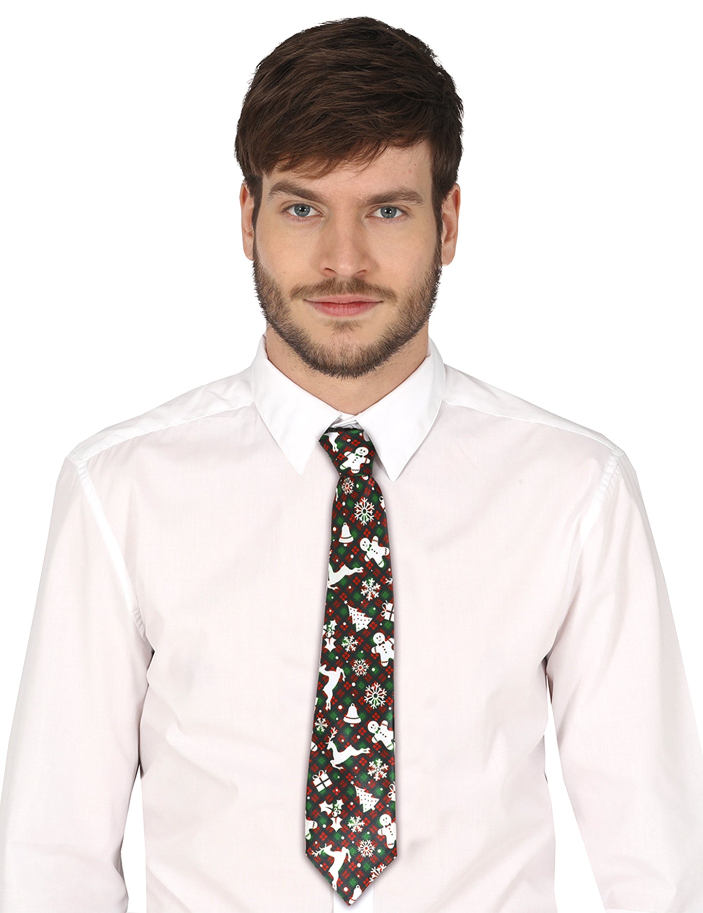 Felnőtt karácsonyi kockás és mintás nyakkendő 