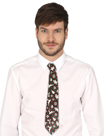 Felnőtt karácsonyi kockás és mintás nyakkendő 