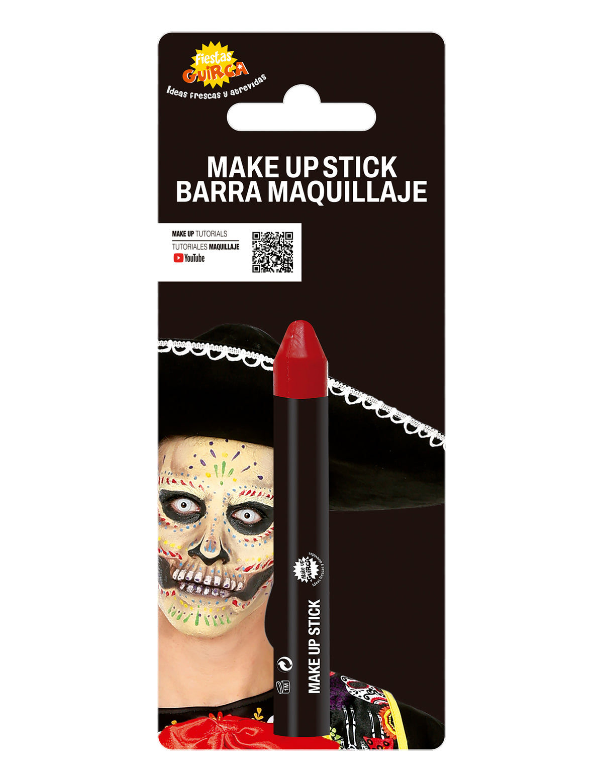 Vue du packaging du crayon de maquillage rouge