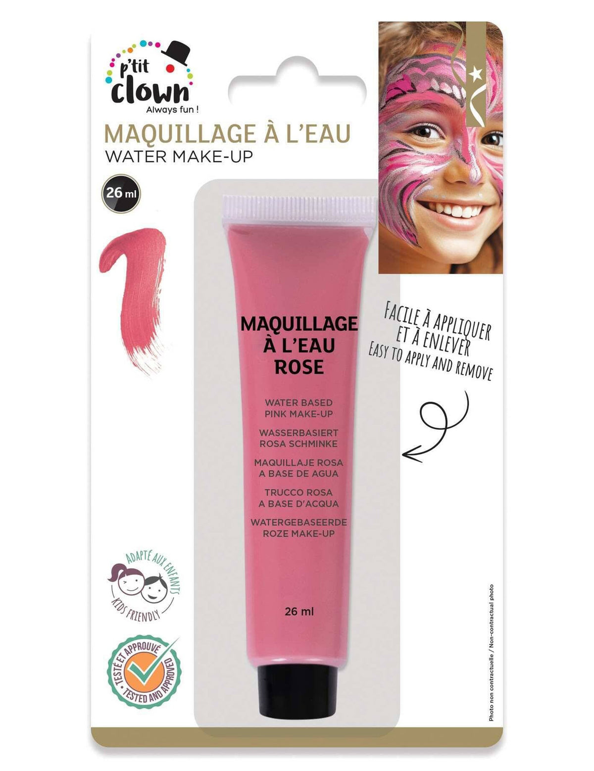 Crème de grimage pour enfant rose à l'eau