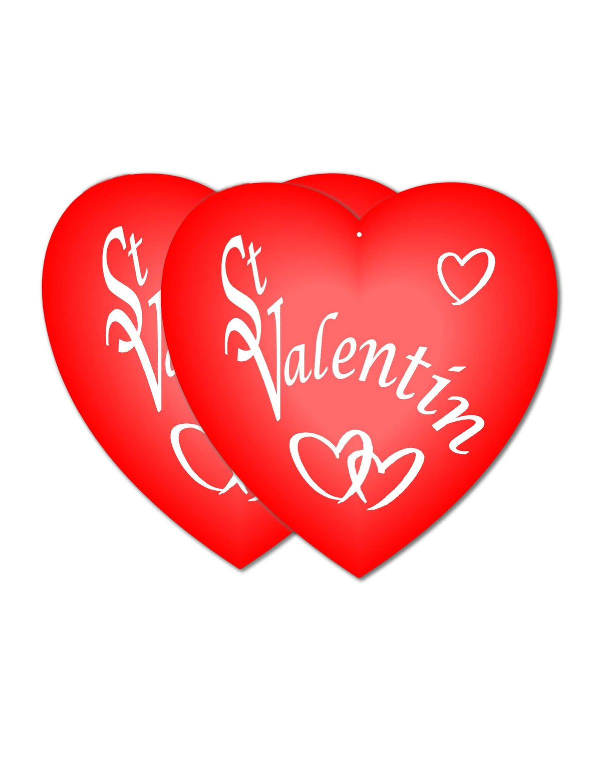 Valentin-napi falidísz piros szív kartonból
