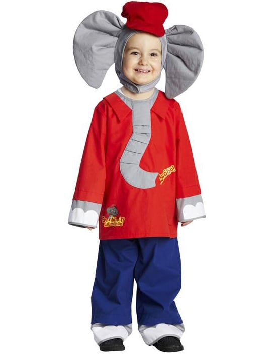 Déguisement Benjamin Blümchen™ pour enfant rouge et bleu avec trompe grise