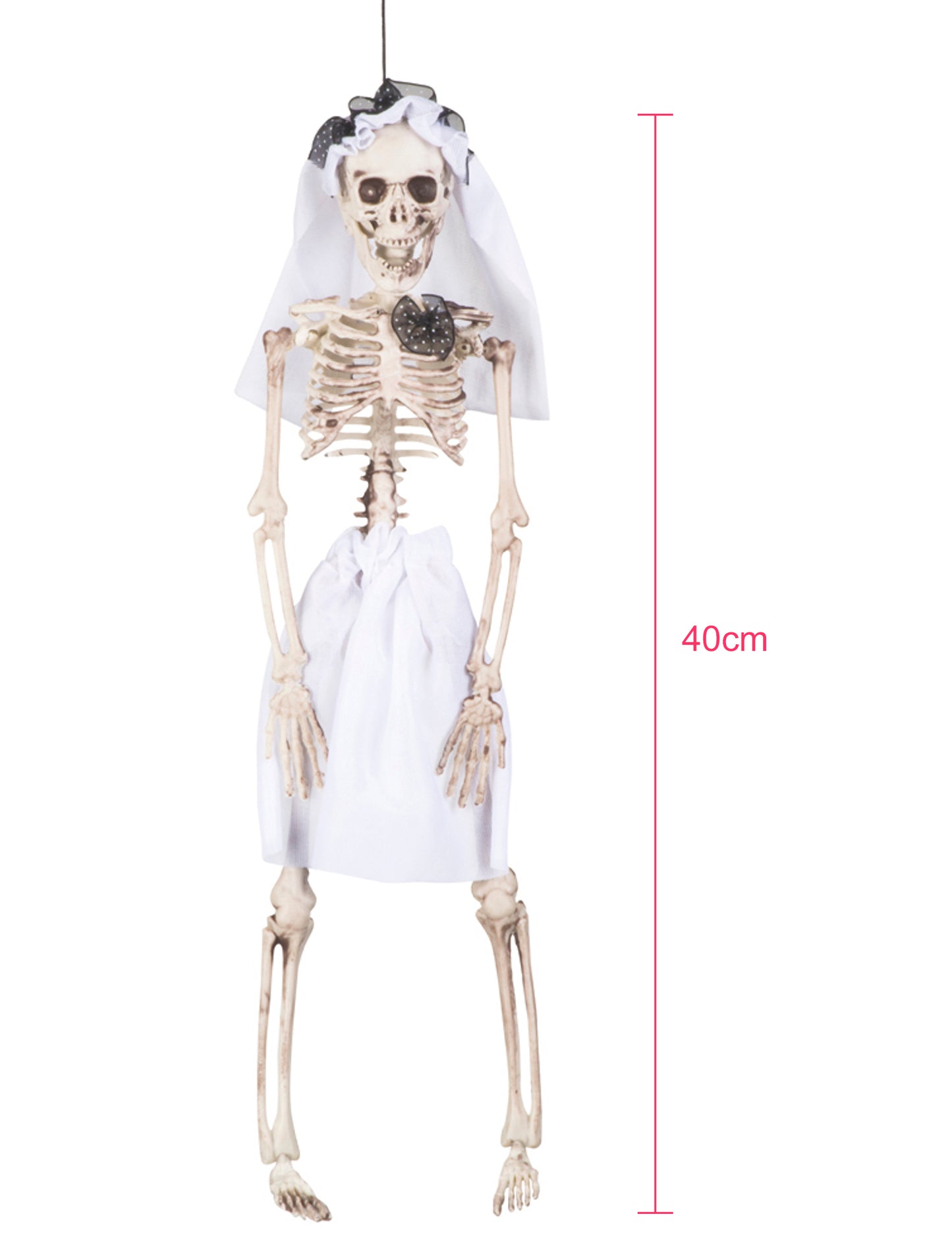 Csontváz házas, függő dekoráció 40 cm -es halloween