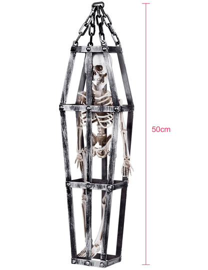 Dekorációs csontváz ketrecben 50 cm -es ketrecben
