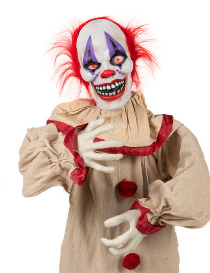 Ijesztő bohóc animált dekoráció 153 cm