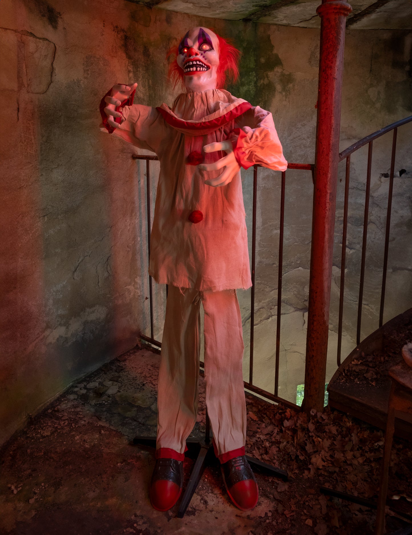 Ijesztő bohóc animált dekoráció 153 cm