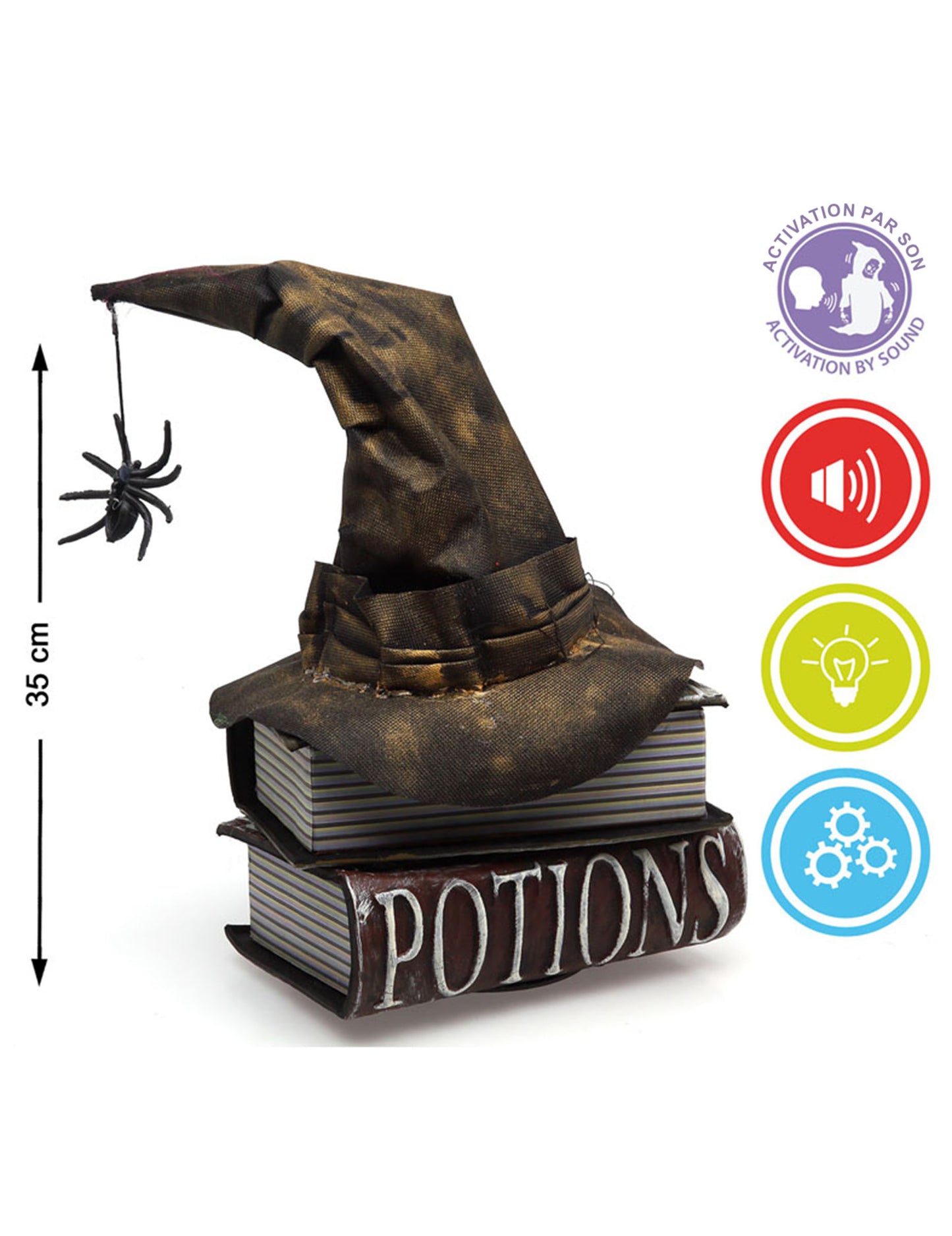 Animált boszorkány kísértetjárta könyvek dekorációja