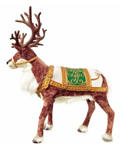 Animált karácsonyi rénszarvas dekoráció hanggal és mozgással 143 cm