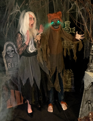 Animált hang- és könnyű dekoráció Bad Wolf 160 cm