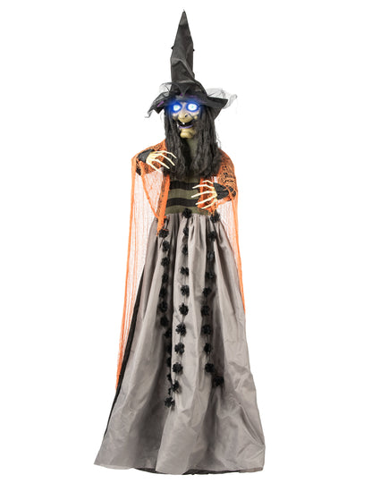 Animált, hanggal és fénnyel függő boszorkánydekoráció 183 cm