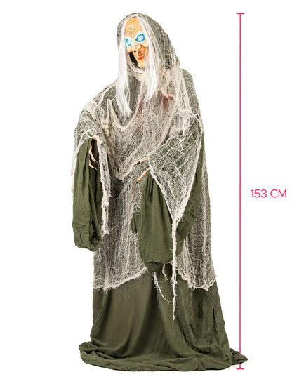 Animált hang- és könnyű dekoráció boszorkány Andromeda 153 cm