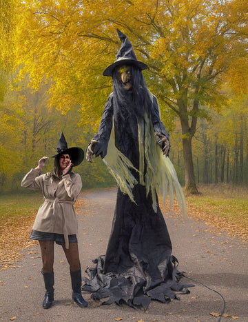 Animált dekorációs óriás boszorkány xxl 300 cm