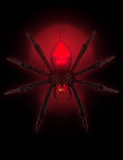 hang- és fénydísz fekete tarantula 70 x 15 x 42 cm