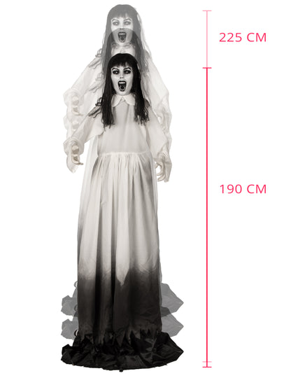 Mozgó, kihúzható kísértetözvegy dekoráció 190–225 cm