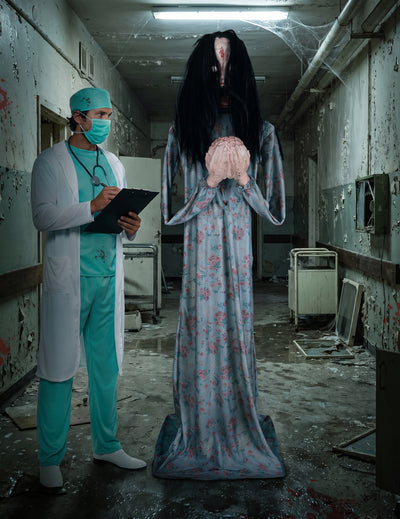 Animált agyevő zombi dekoráció 200 cm