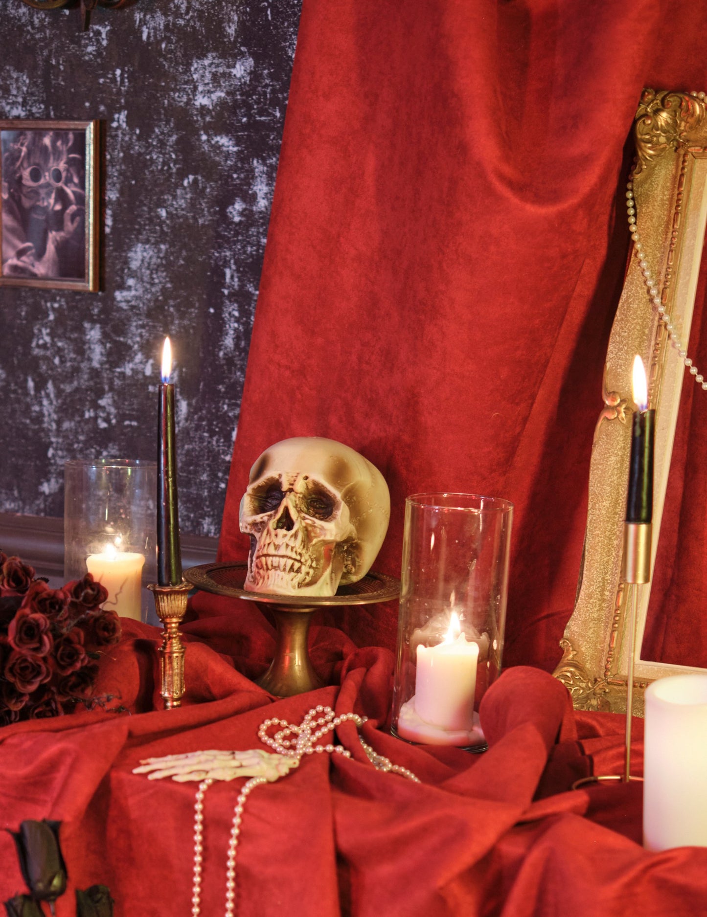 Műanyag koponya dekoráció 18 cm