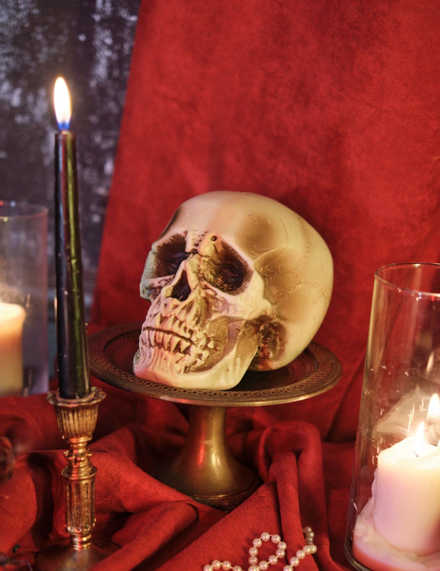 Műanyag koponya dekoráció 18 cm