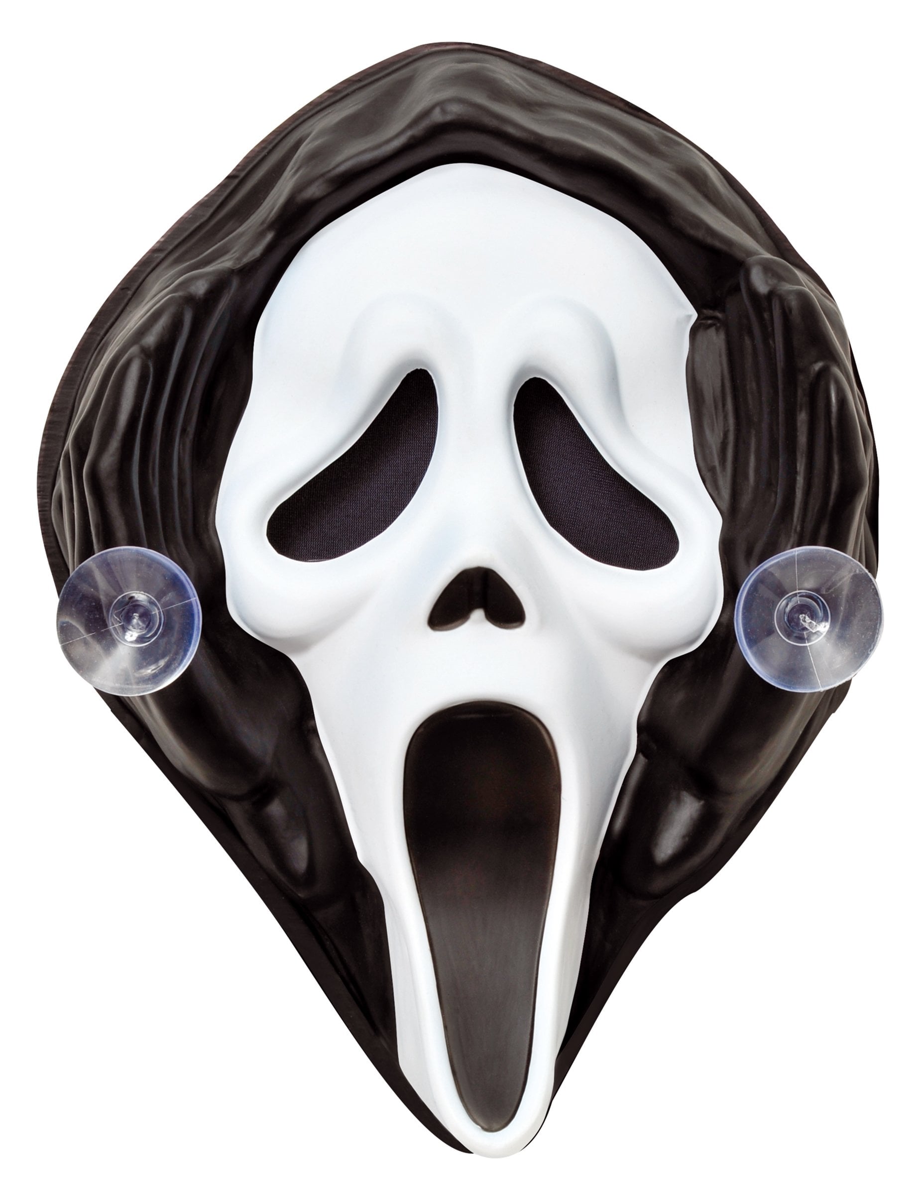 Détail des ventouses de fixation de la décoration de fenêtre Scream