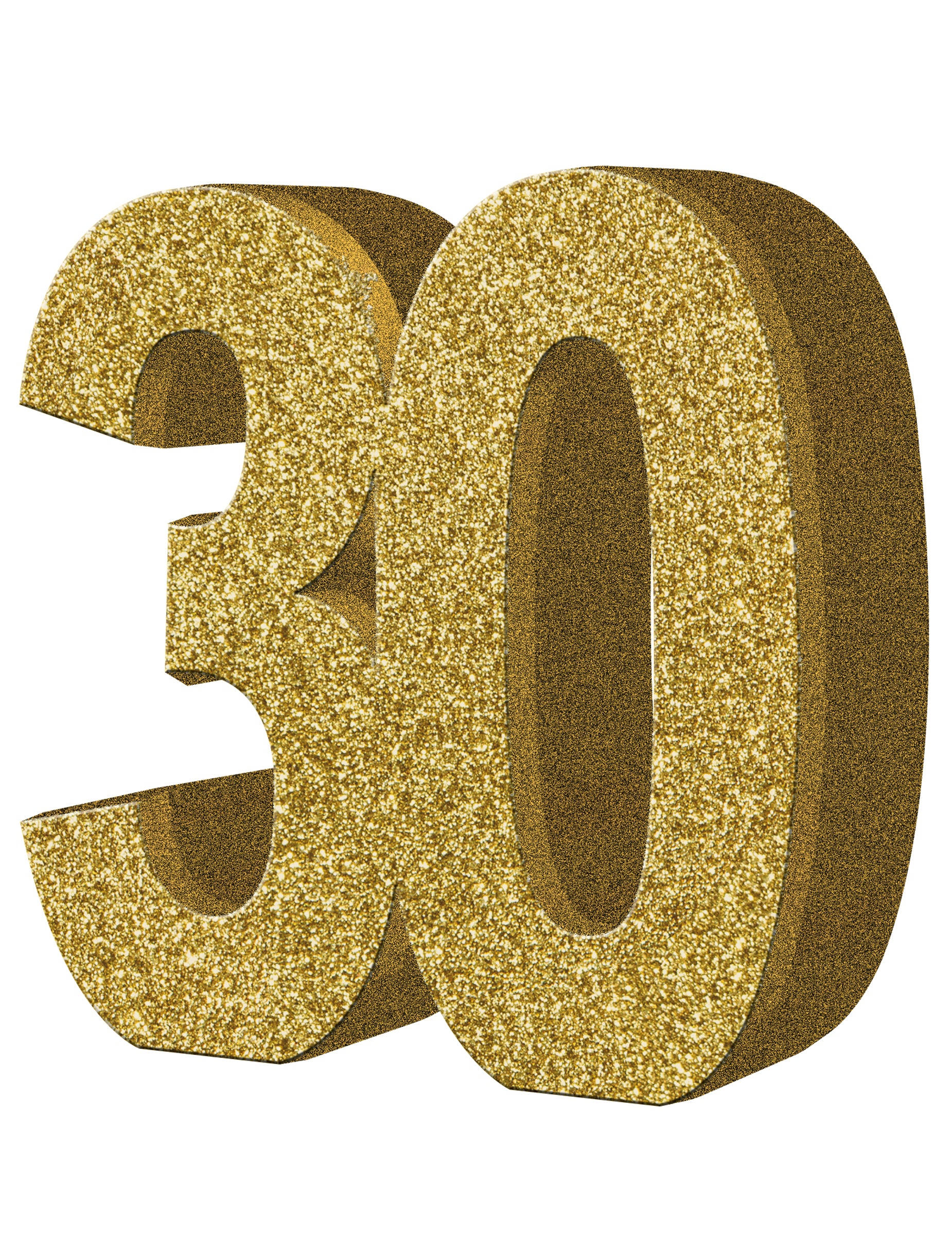 Décoration de table 30 ans pour anniversaire dorée à paillettes
