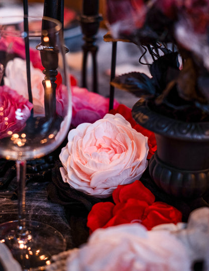 Antik rózsaszín asztaldísz 12 cm művirág