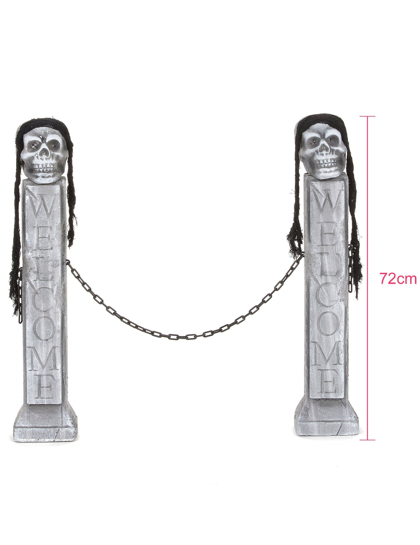 Dimensions de la décoration lumineuse devanture tombeau Halloween