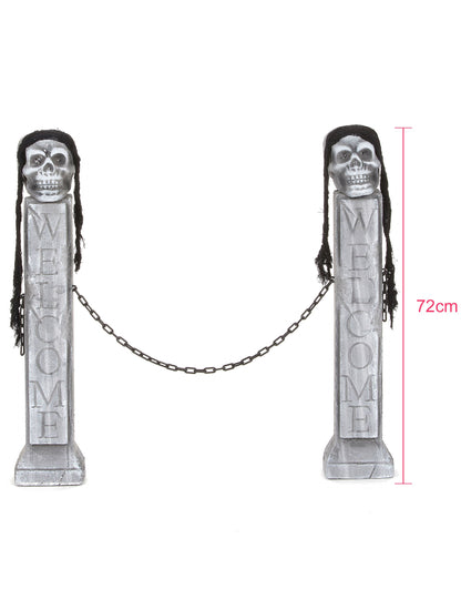 Dimensions de la décoration lumineuse devanture tombeau Halloween