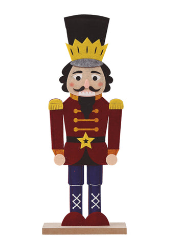 Diótörő fa és filc dekoráció 42 cm, Karácsonyi katona