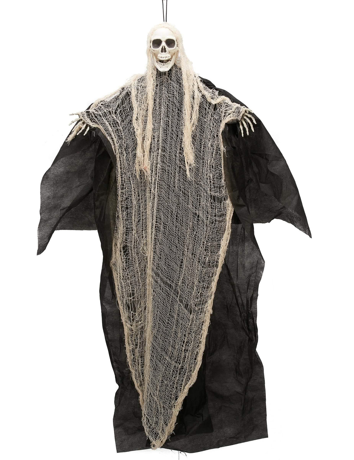 fekete-fehér kaszás halloween-i függő dekoráció