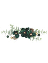 Décoration florale Élégance vert foncé et or 23 cm