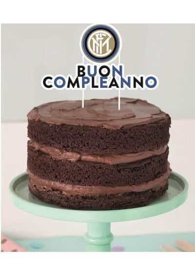 Inter Milánó tortadísz születésnapra kék és fekete