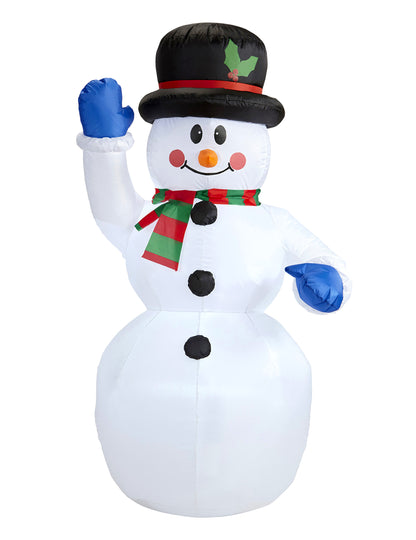 Világító, felfújható hóember dekoráció 150 cm 