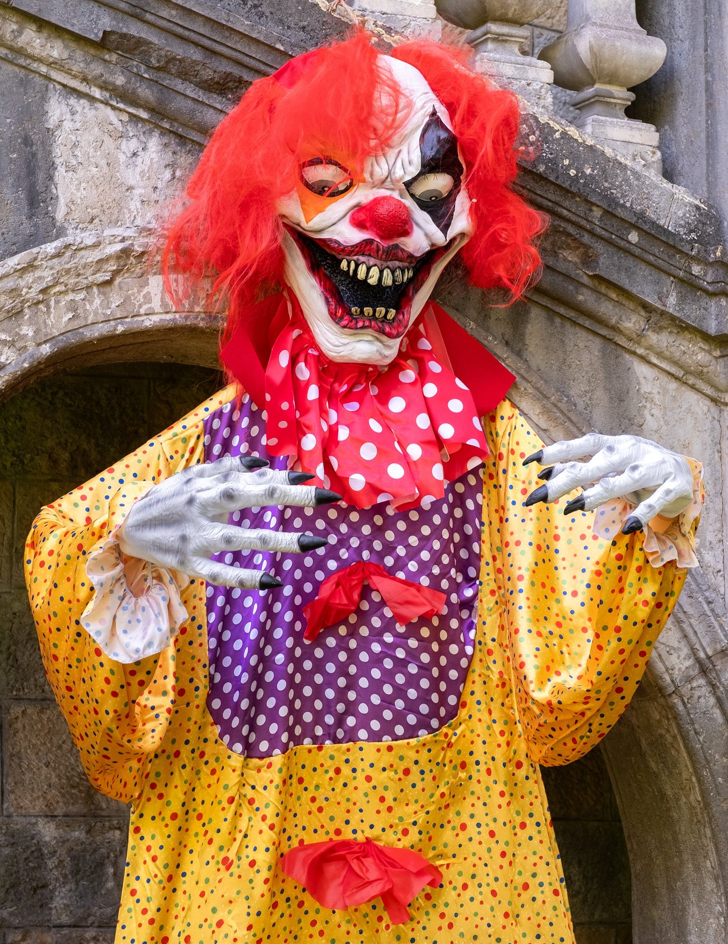 Halloween dekoráció ijesztő bohóc 350 cm -re lógott