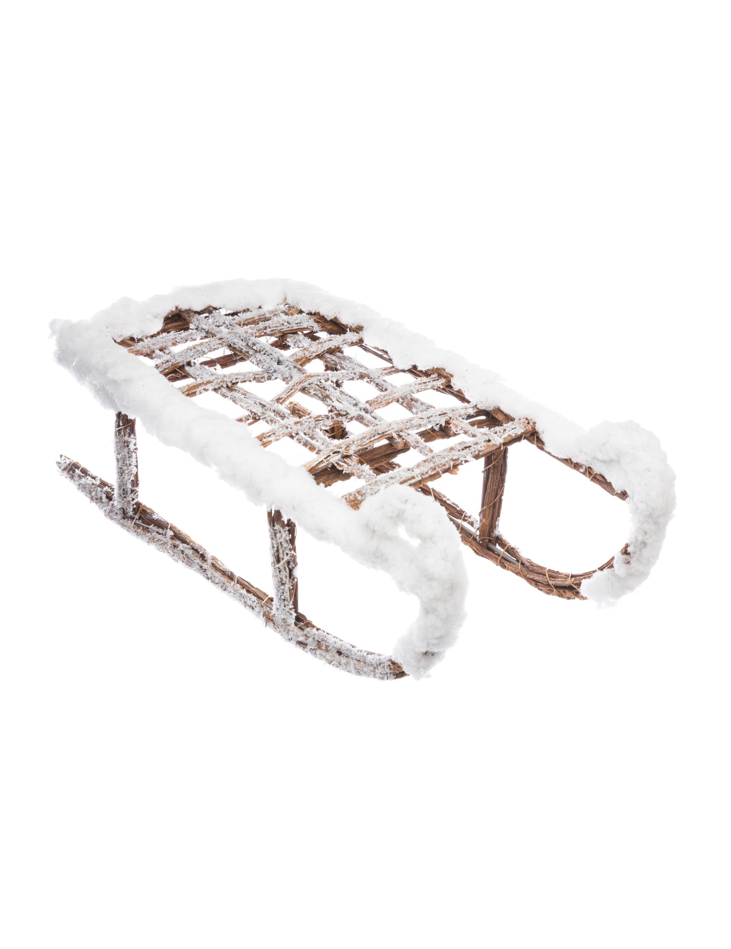 Havas szánkó dekoráció 37.5 cm fa