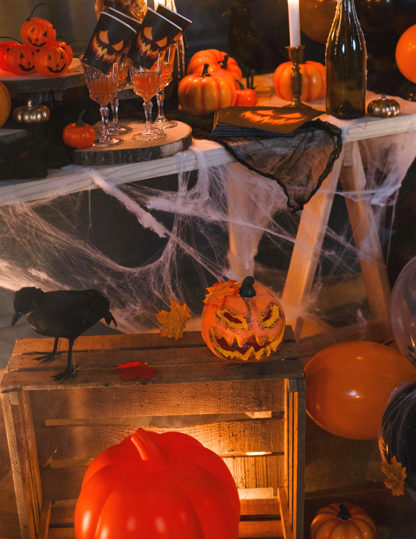 Halloween tök dekoráció 16 cm