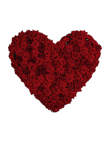 Vörös rózsa szív faldekoráció 70 cm x 63 cm