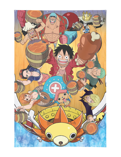 Décoration murale One Piece multicolore avec œillets métalliques
