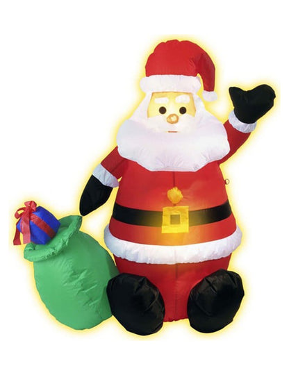 Felfújható és világító Mikulás dekoráció 120 cm 