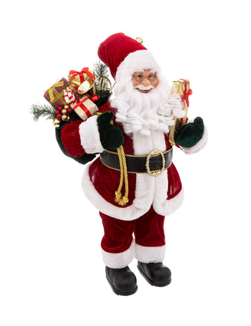 Luxus Mikulás dekoráció 60 cm bársony