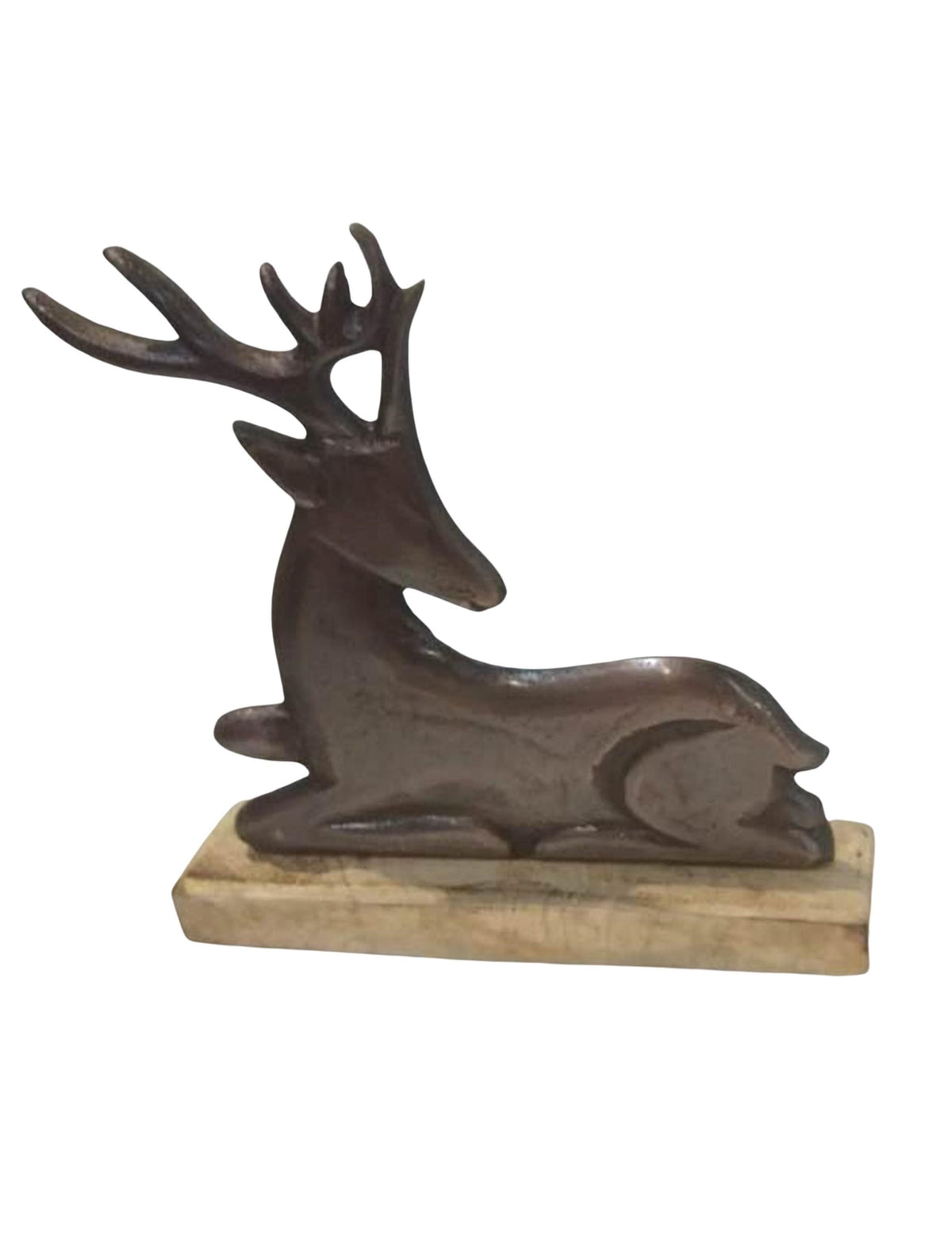 Décoration de cerf pour Noël bois marron