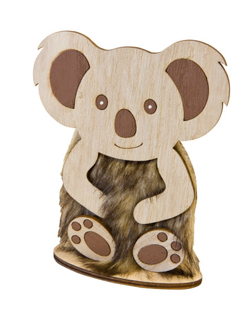 Kis fa és szőrös koala dekoráció, 15,5 x 8 cm
