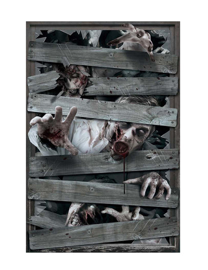 Détail de l'illustration de la décoration pour fenêtre zombies