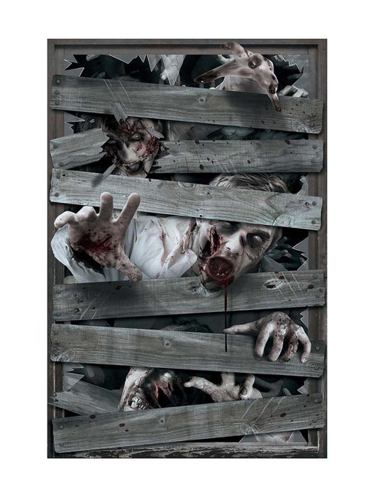 Détail de l'illustration de la décoration pour fenêtre zombies