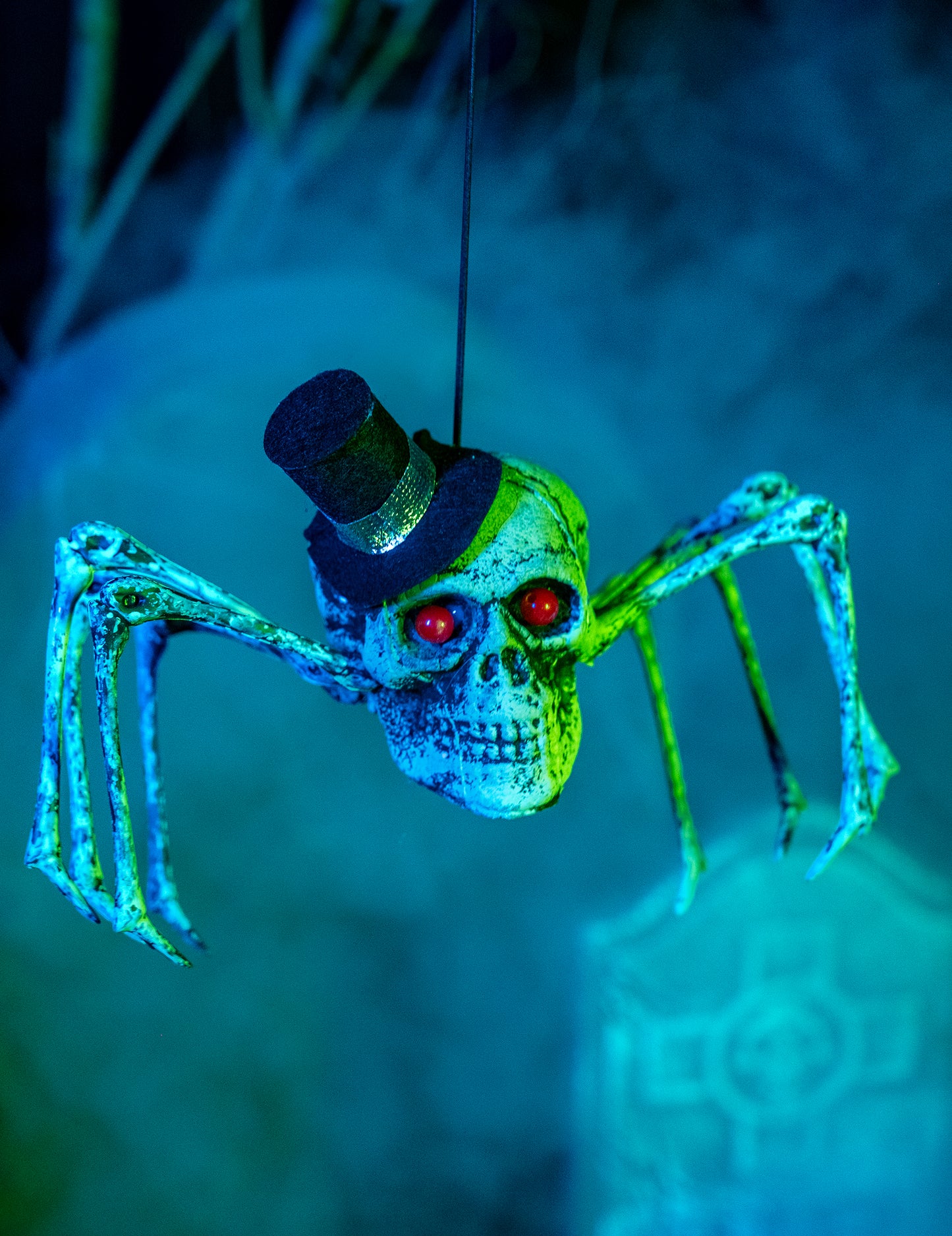 Dekorációs csontváz pók Halloween 23 x 30 cm