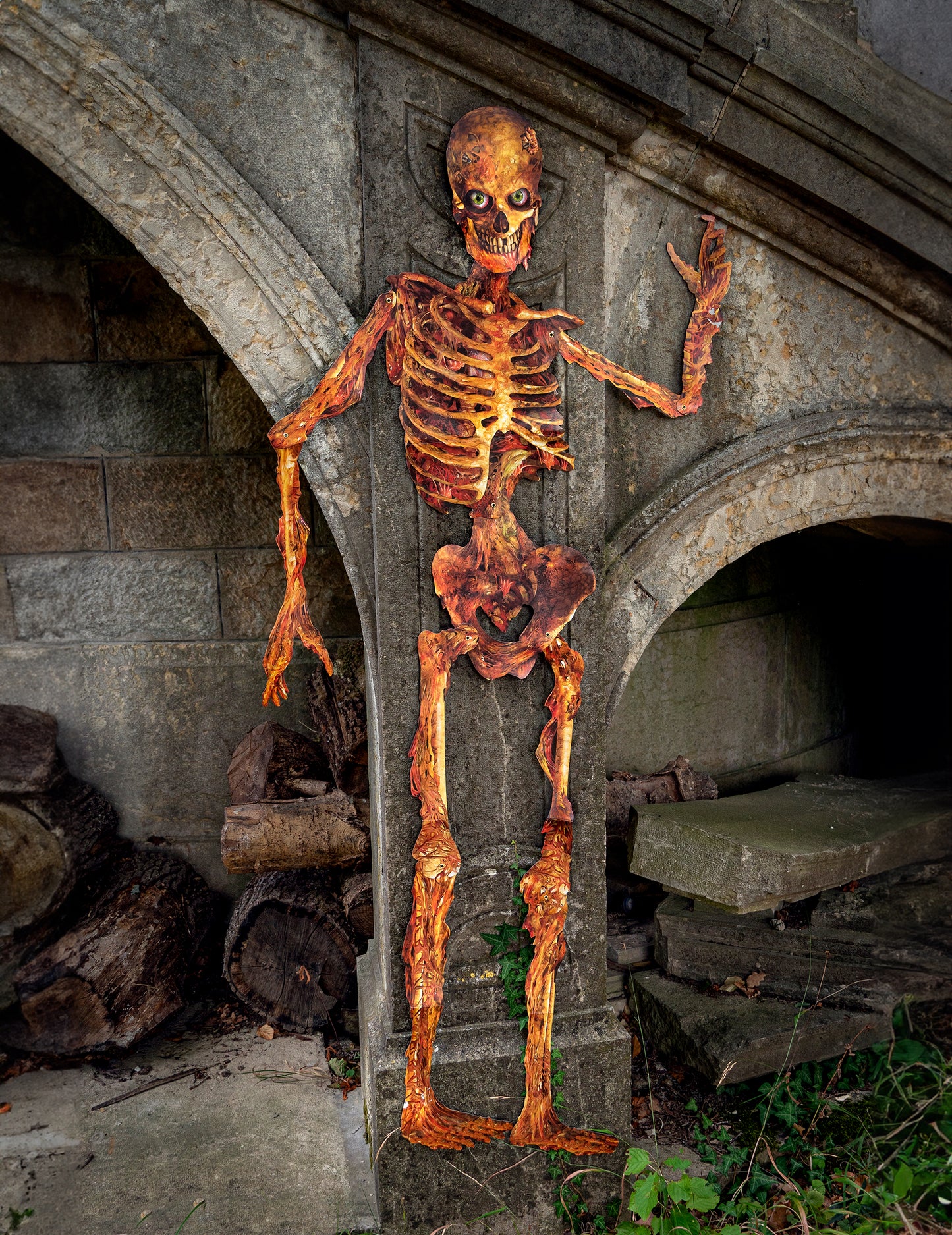 A mozgatható csontváz díszítés bemutatása