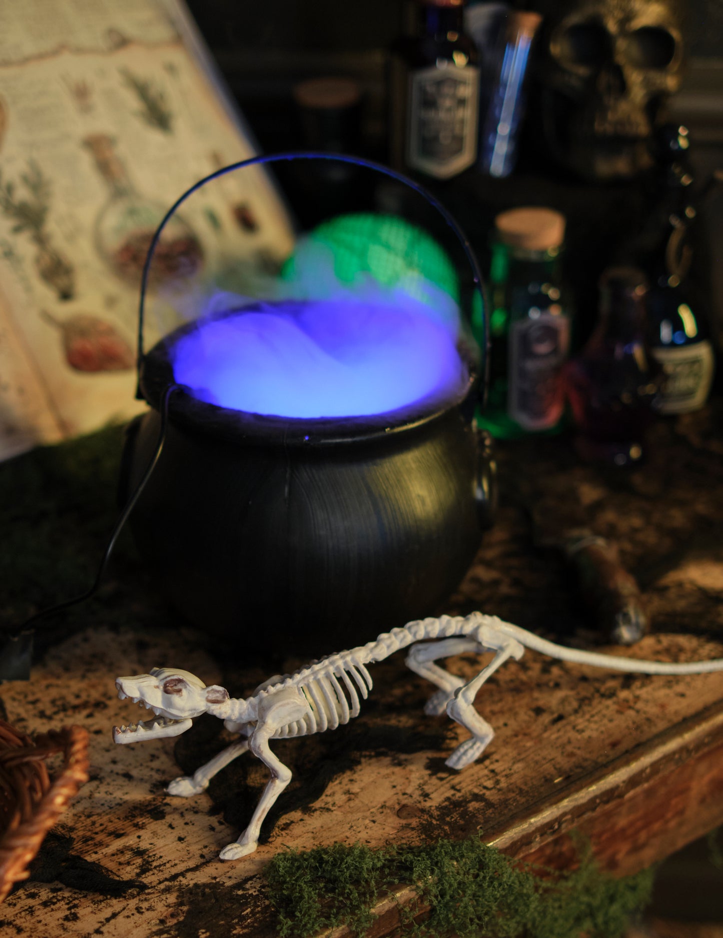 Patkány csontváz dekoráció 16 x 23 cm -es halloween