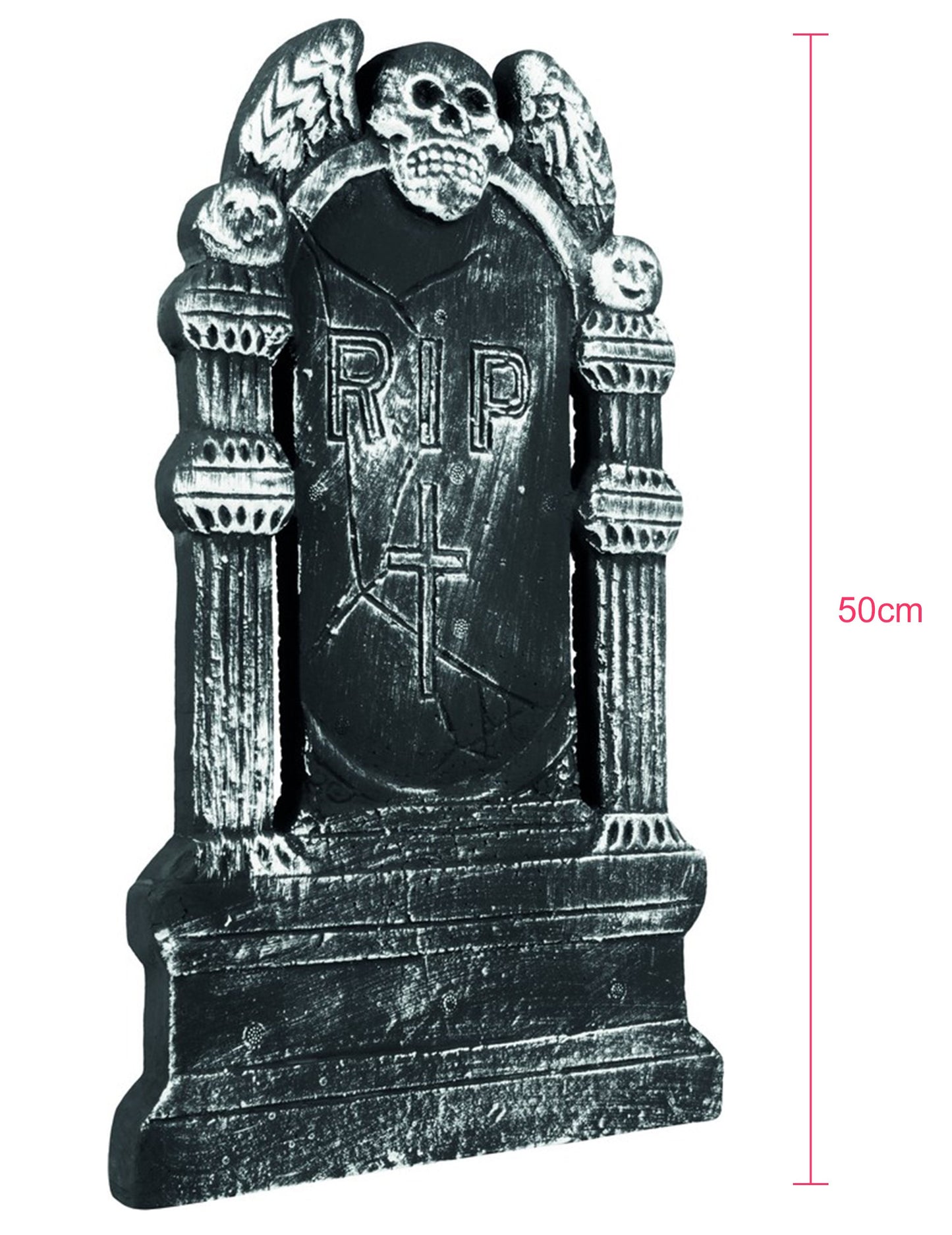 A Halloween-i koporsó dekoráció profil nézete