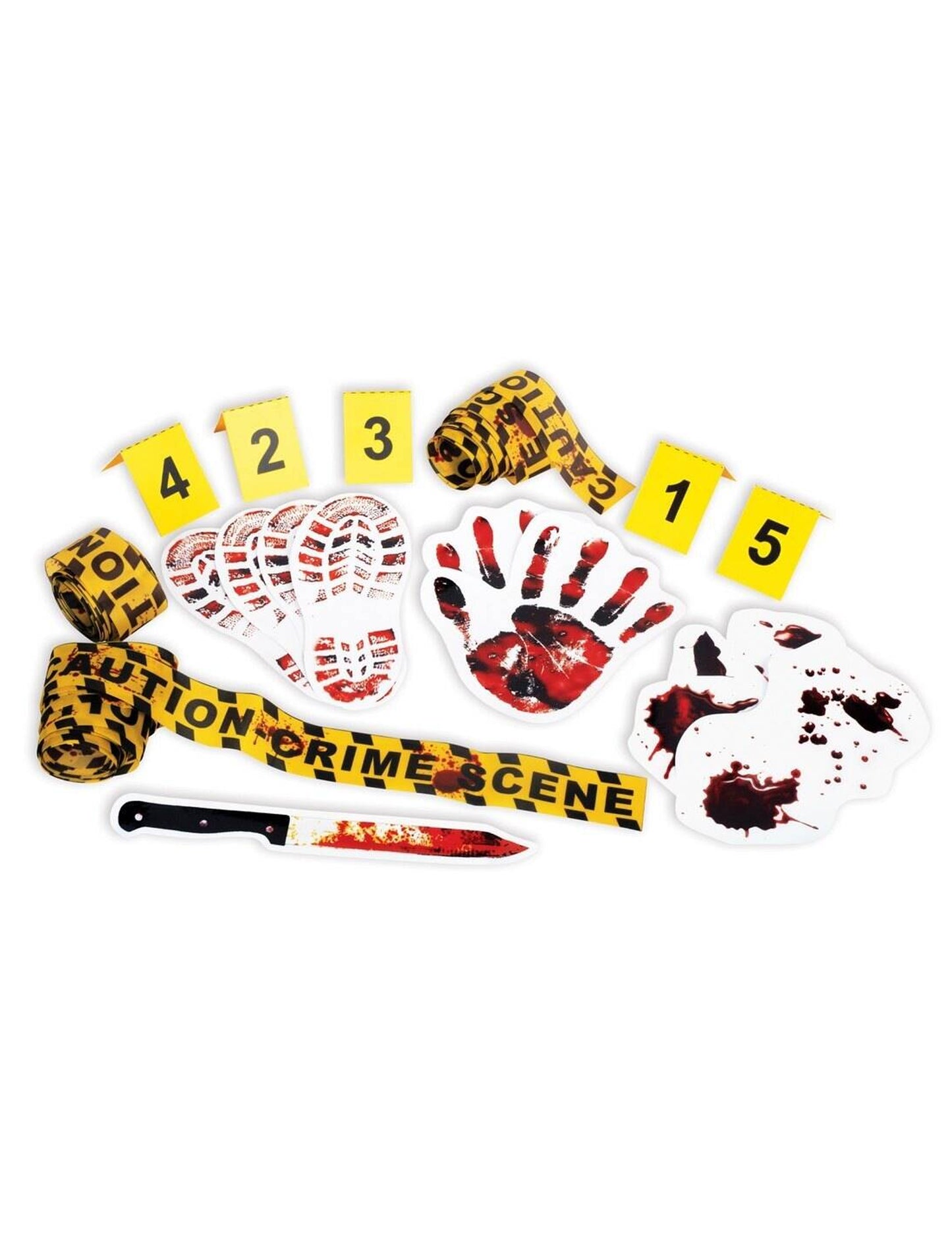 Halloweeni bűntett helyszínének dekorációi